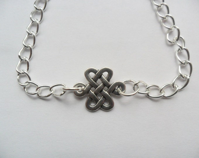 Celtic knot bracelet ,silver tone, celtic knot charm bracelet etsyirelandteam