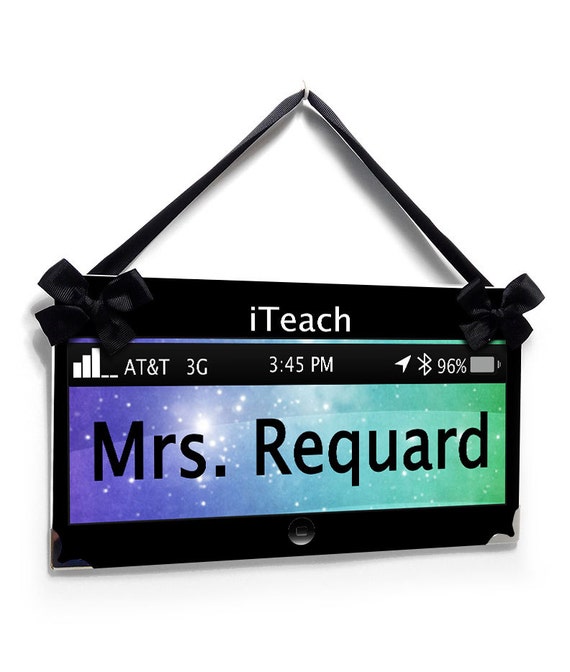 Technology Themed Classroom Door Sign Personalized Teacher