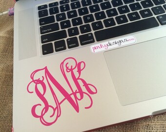 Vine Monogram Decal - Monogram Sticker - Laptop Sticker - Phone Sticker - Personalized Monogram