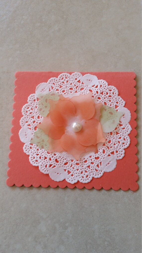 Items similar to Mother's day Vellum Flower Cards (with envelope) on Etsy