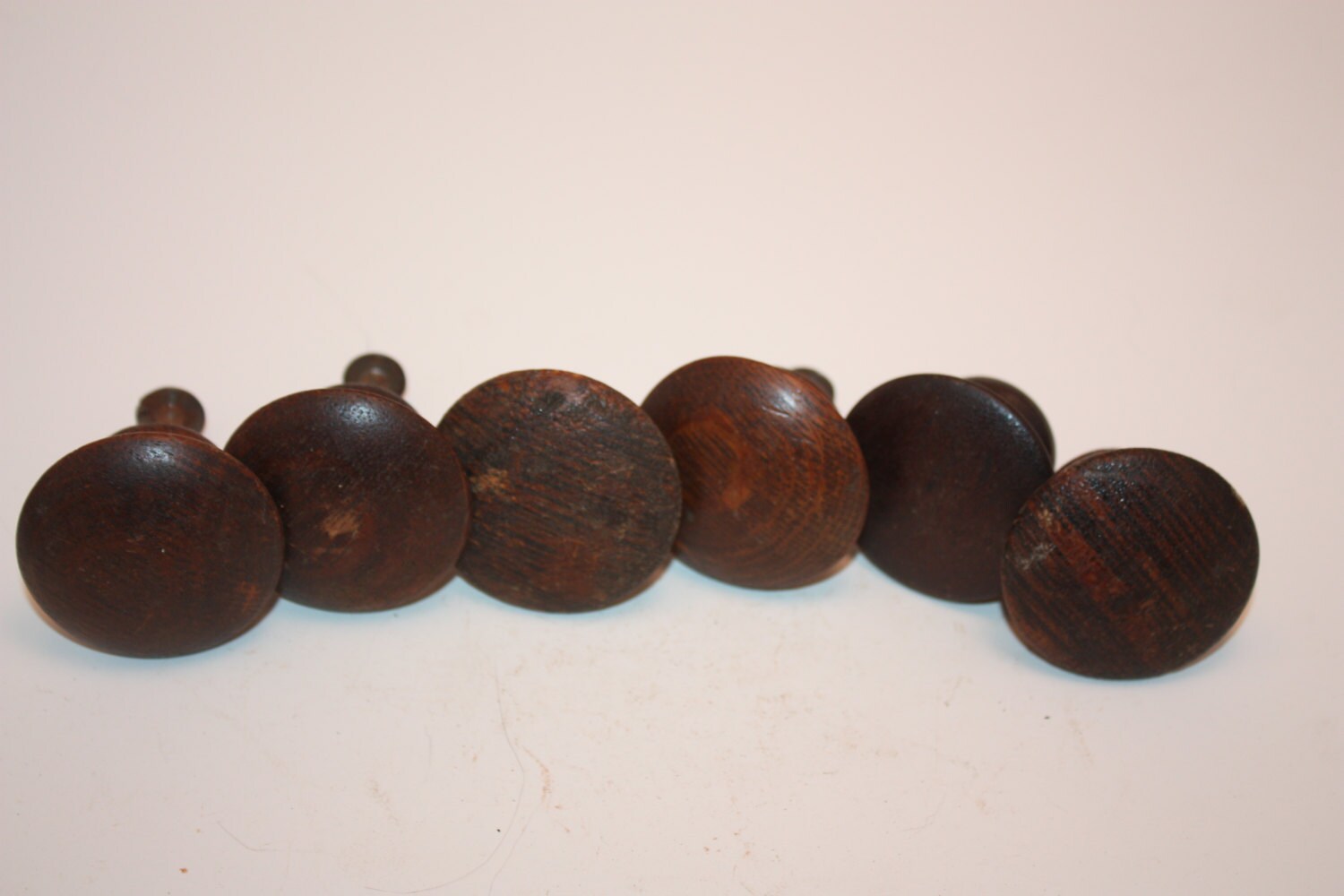Vintage Lot of Six, 6, Upcycled, Recycled Wooden, Wood Knobs,