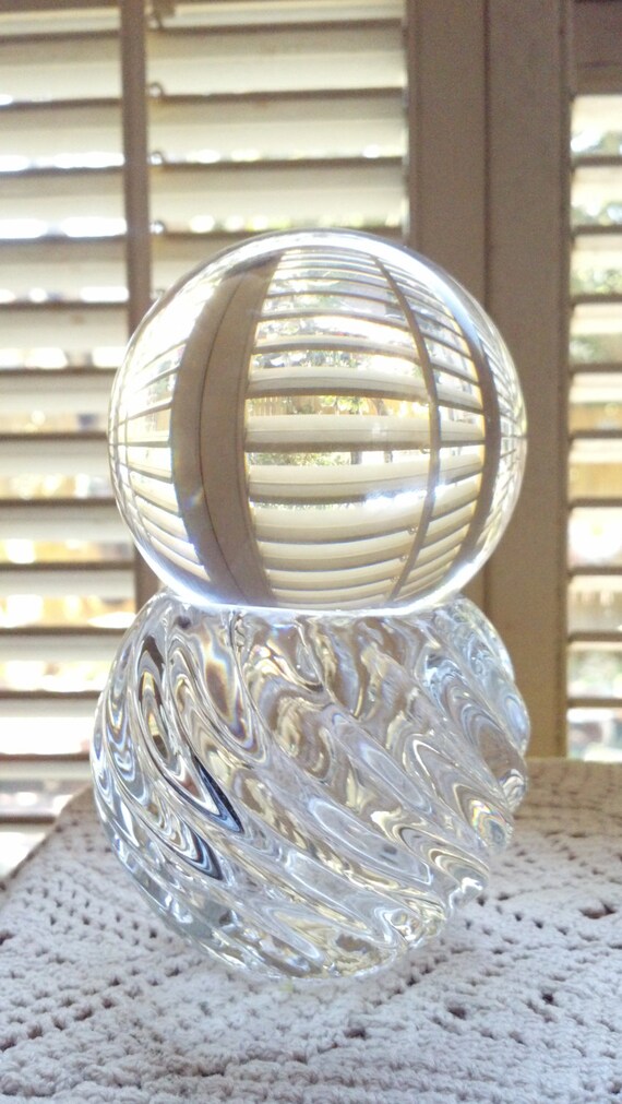 Vintage Crystal Ball stand Holder