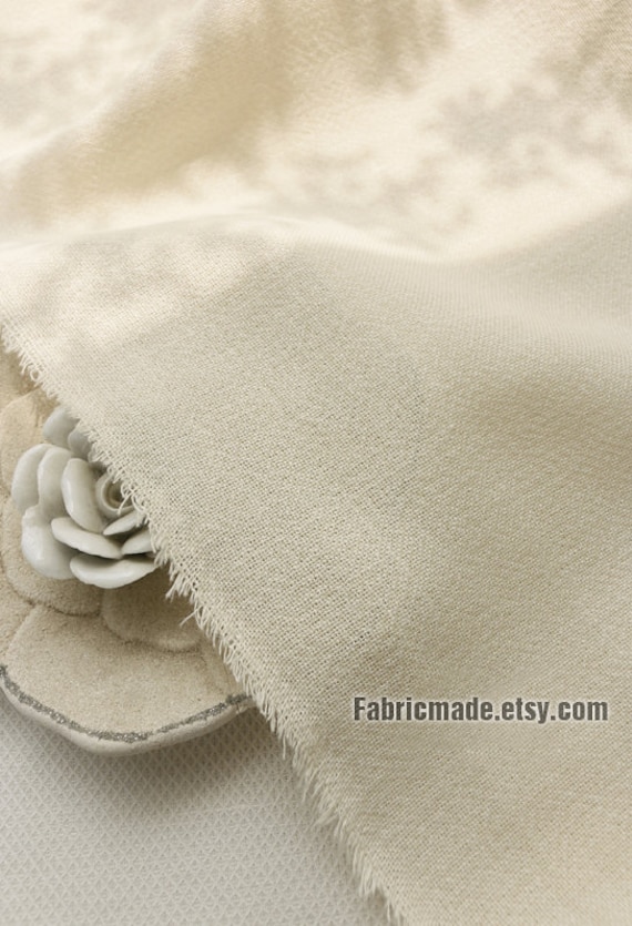 Natural Linen Polyester Japanese Fabric Off White by fabricmade