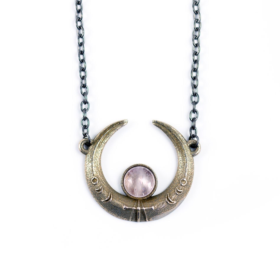 Eclipse necklace A crescent Moon necklace by TheRogueAndTheWolf