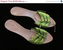 lime green gucci sandals