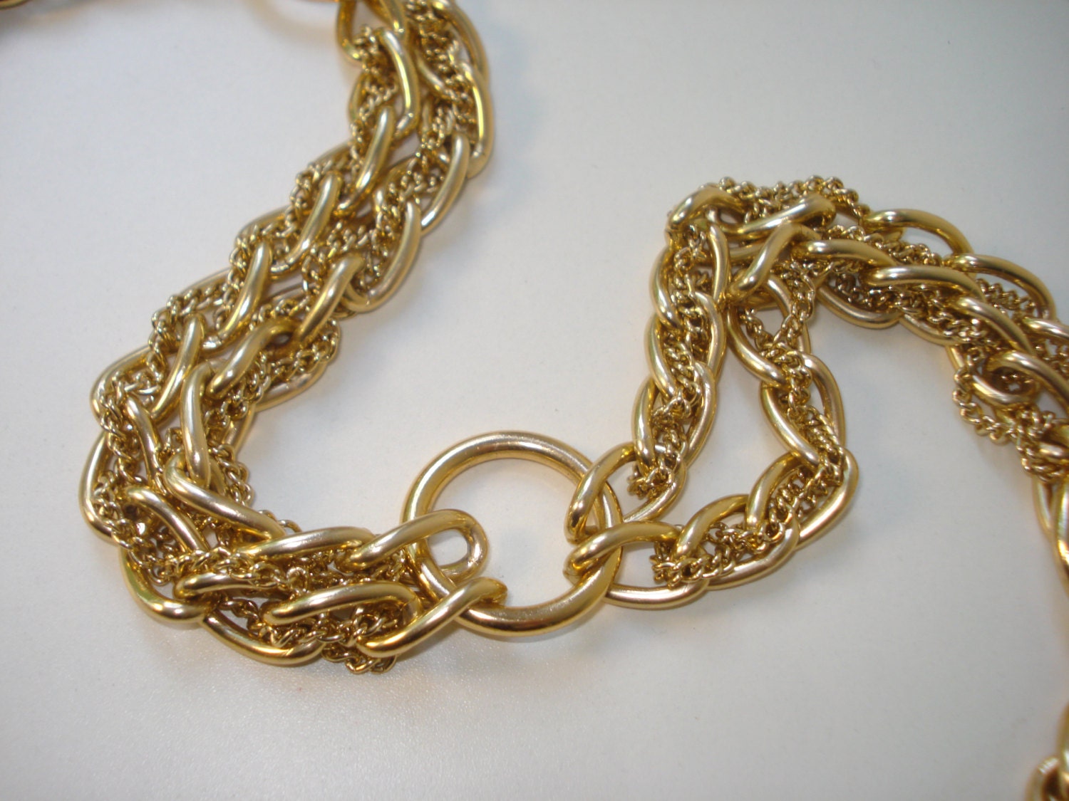 Vintage Gold Link Chain Belt Retro Chunky by LadybumbleVintage