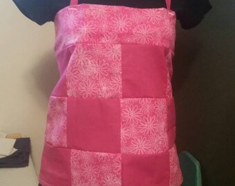 Pink Hippie Patchwork Backless Apron Top