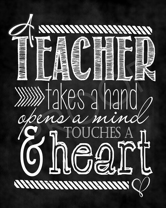 Chalkboard Art Quote for Teachers Chalkboard Style