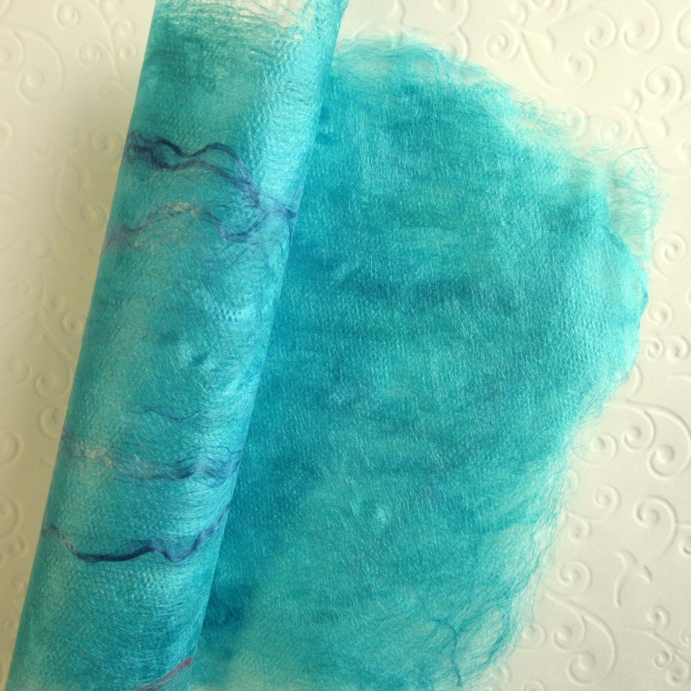 Blue Craft Paper Hand made Silk Paper Textile Art and