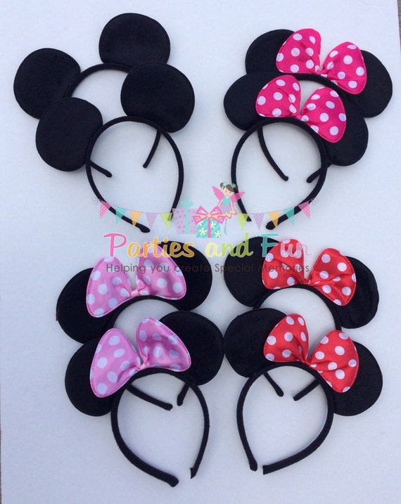 30 Minnie Mouse Ears, Minnie Mouse Headbands, Mickey Mouse Ears, Minnie ...