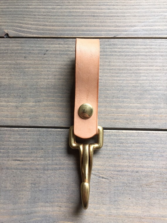 Natural Brass Belt Key Clip by BornOfTheAnvil on Etsy