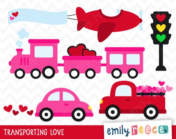 Download 80% OFF SALE Valentine's Day Car Truck Train Plane Cute ...