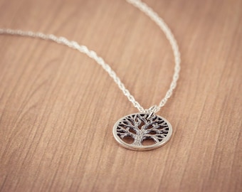 SALE! Tree of Life Necklace, Chain - Tree of Life Pendant, Silver Necklace, Sterling Silver, Tree of Life Charm