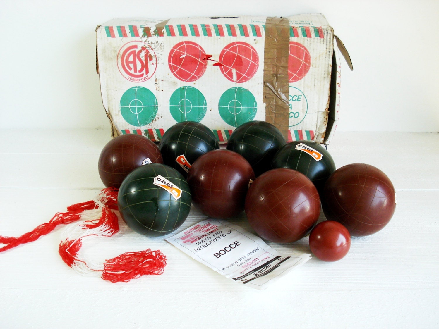 Vintage Italian Cast Complete Bocce Ball by LkWhatTheCatDraggedN