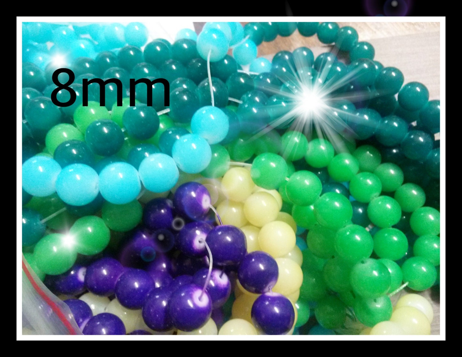 Glass Beads Assorted Beads Bulk Beads Wholesale Beads 8mm