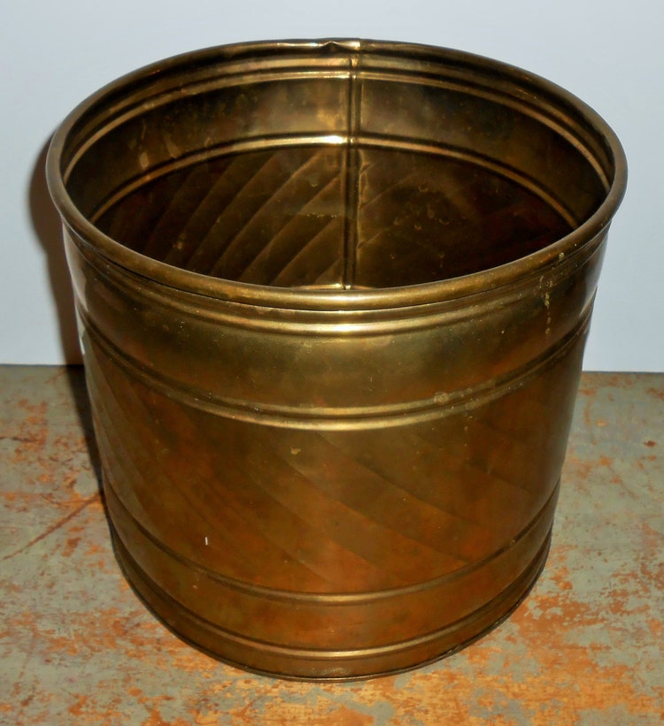 Vintage Planter Brass Pot Flower Pot Brass Decor by TheBackShak