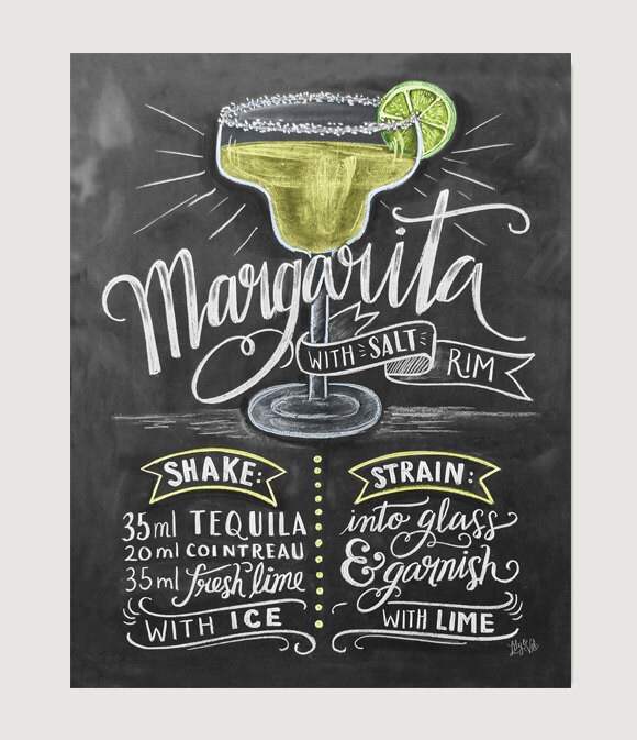 day national card sports Decor Art LilyandVal Cinco de Bar Mayo Chalk Margarita by