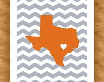 Chevron State Print - Home Sweet Home