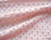 Mauve Pink Eyelet Embroidered Fine Cotton Fabric Sold by Yard Mauve Pink Eyelet Embroidered Fine Cotton Fabric Sold by Yard