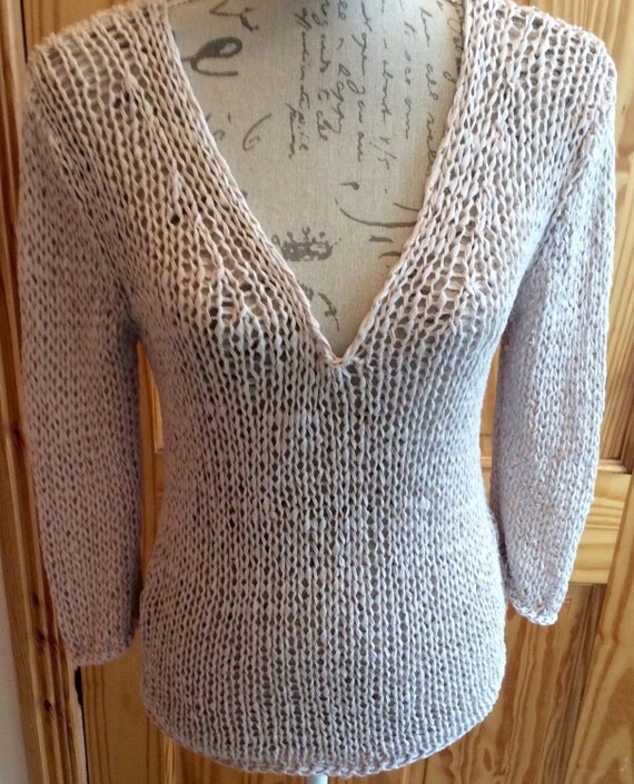 Loose Knit jumper / sweater by HARLEYHANDBAGS on Etsy