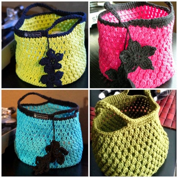 crochet bag pdf patterns Cotton by Pattern Tote Crochet Pattern CeraBoutique Bag Crochet