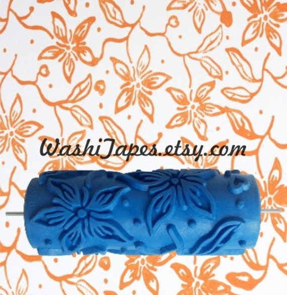 Patterned paint roller wall painting roller rubber stamp