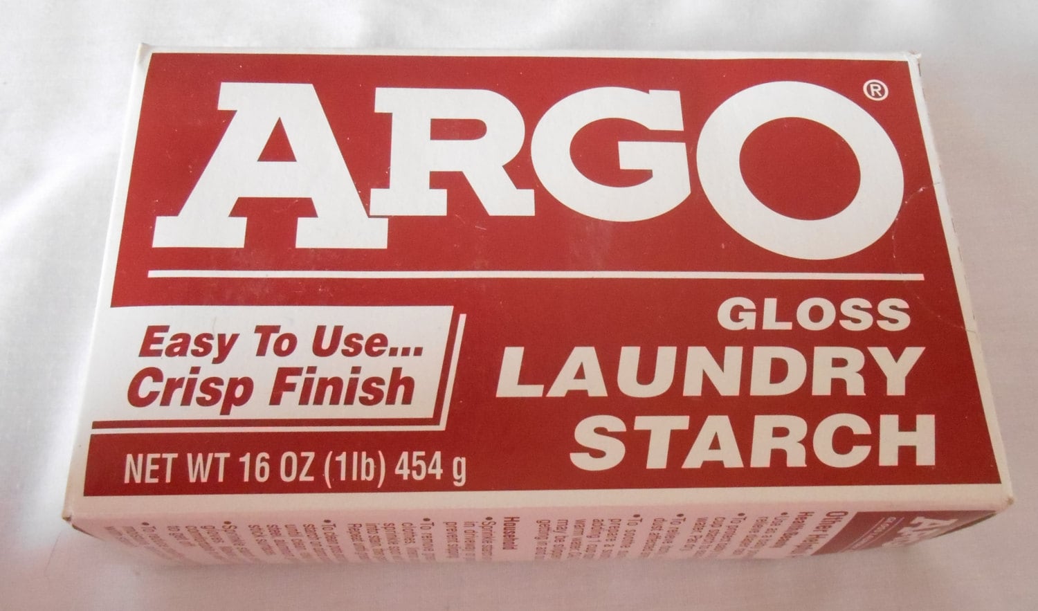 Argo Gloss Laundry Starch one pound box new