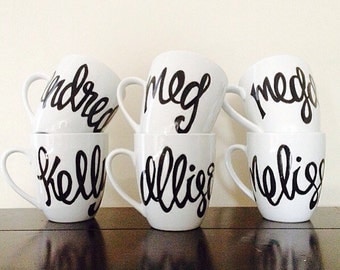 Will You Be My Bridesmaid Mugs for your Bridal Party Custom Made with Bridal Party Names and Colors