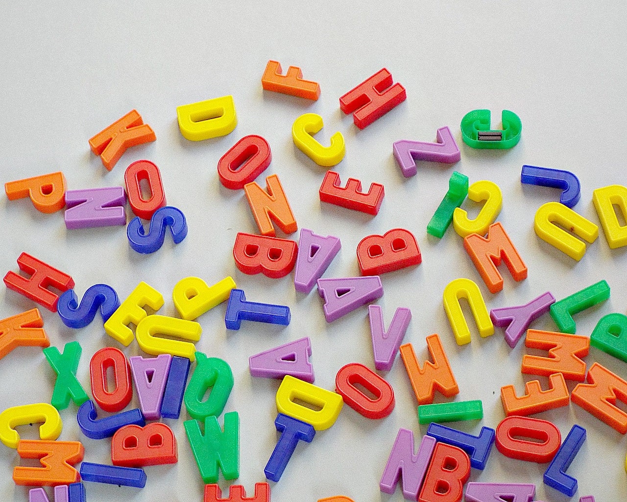 vintage ALPHABET MAGNET SET 88 magnetic letters kids toy