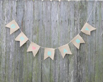 Baby Shower Bunting. "OH BABY" with Heart. Mint and Coral Baby Shower Decoration. Birth Announcement. Maternity Shoot. Newborn Photo Prop