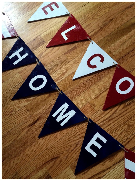 Welcome home pennant banner
