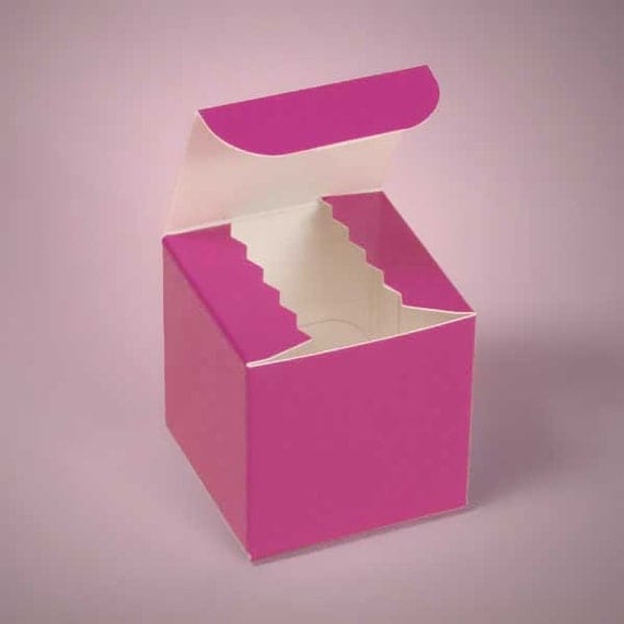 1 Dozen Hot Pink Gift Box Treat Box Favor Box 3x3x3 Birthday