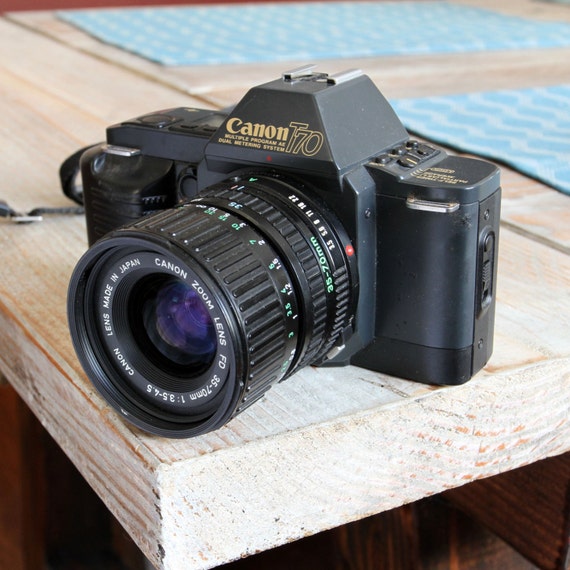 Working Vintage Canon T70 35mm Film SLR by VintagePhotoAndCo