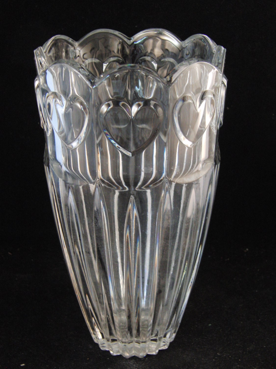Genuine lead crystal vase