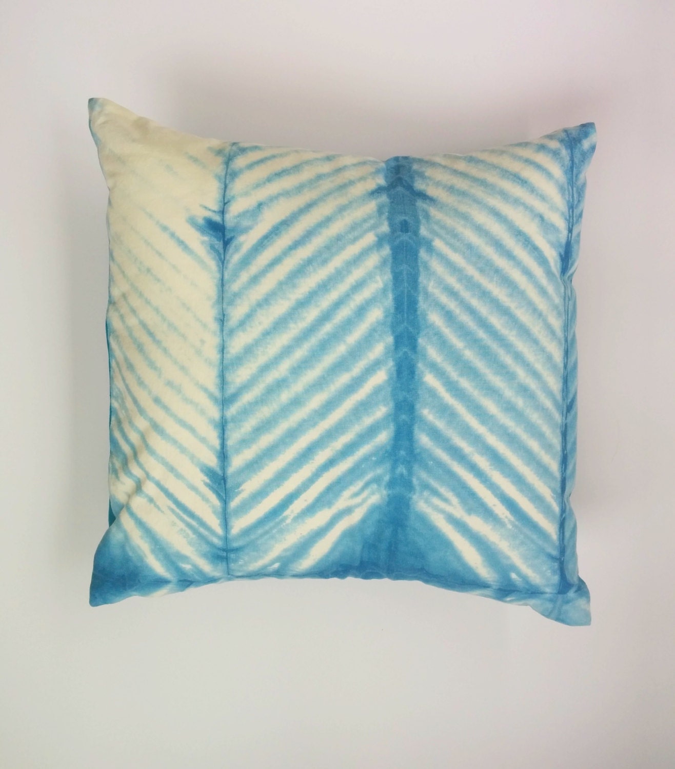 Shibori Indigo Linen Pillow Cover B by rainandtheriver on Etsy
