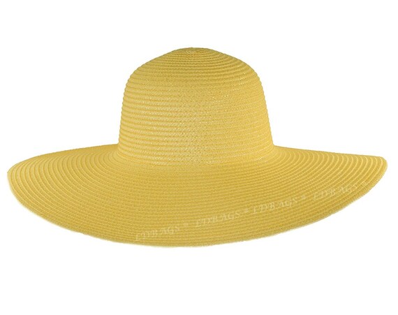 Beach Hat Yellow Floppy Hat Sun Hat Bridesmaid by MonogramExpress
