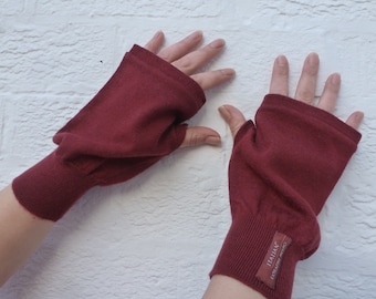 Mens gloves large fingerless mittens merino wool handwarmers womens mittens winter gloves handmade large mittens mens gift gloves wool mitts