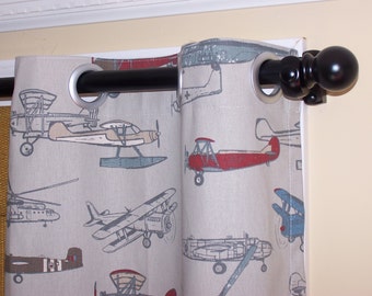 Blackout Curtains, Childrens Curtains, Curtains With Grommets, Nursery Curtains, Boys Curtains, Width 24" or 50"