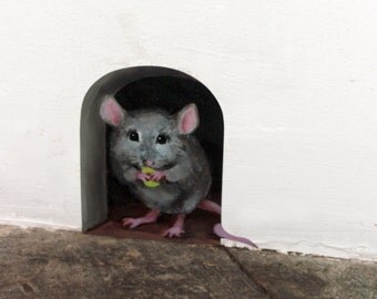 mice / mouse hole wall decal - unique children's wall stickers by lola murals
