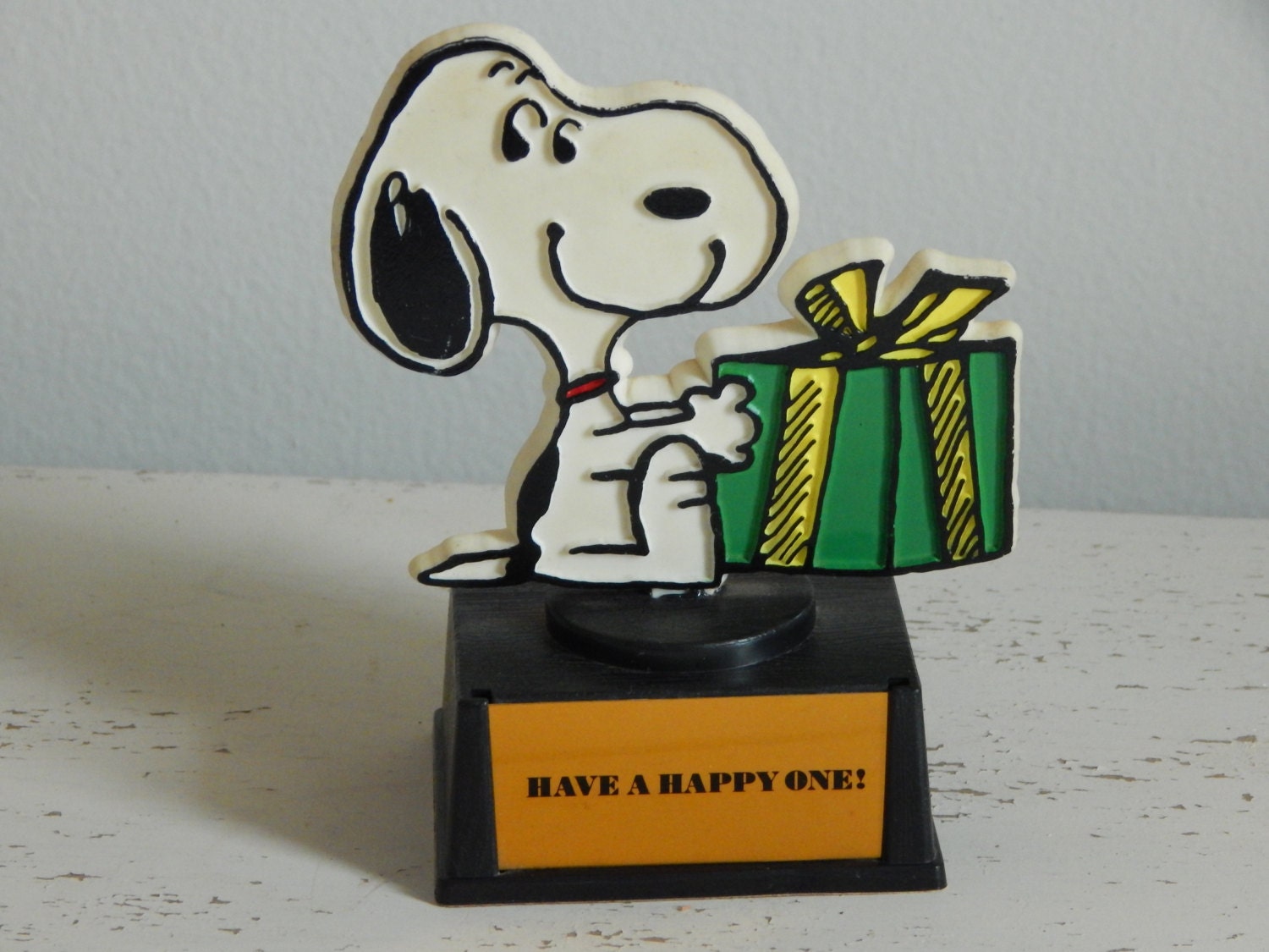 Vintage Snoopy Trophy Birthday Have a Happy One by RelicRedo