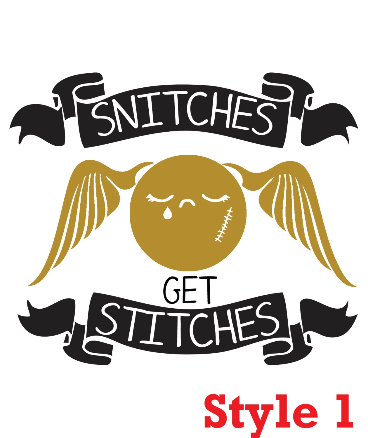 Snitches get Stitches Harry Potter Decal Sticker by stickEdecals