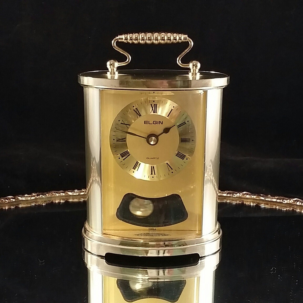 6 Inch Vintage Elgin Desk Clock Traditional by OldGLoriEstateSale