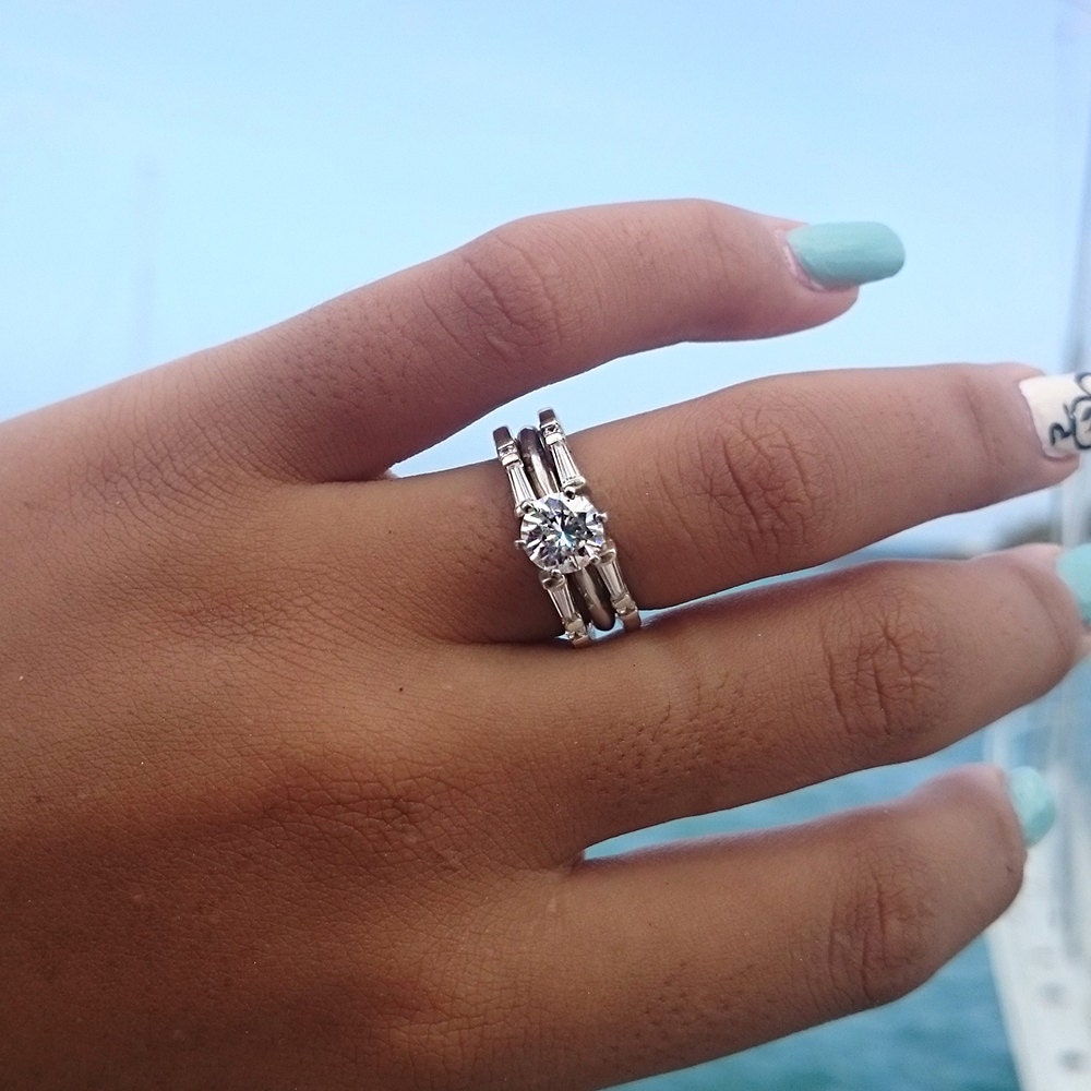 Your best engagement ring: Emerald cut diamond ring enhancer