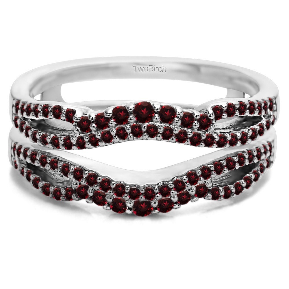 10k Gold Genuine Ruby Ring Guard .49CT Ruby Ring Enhancer