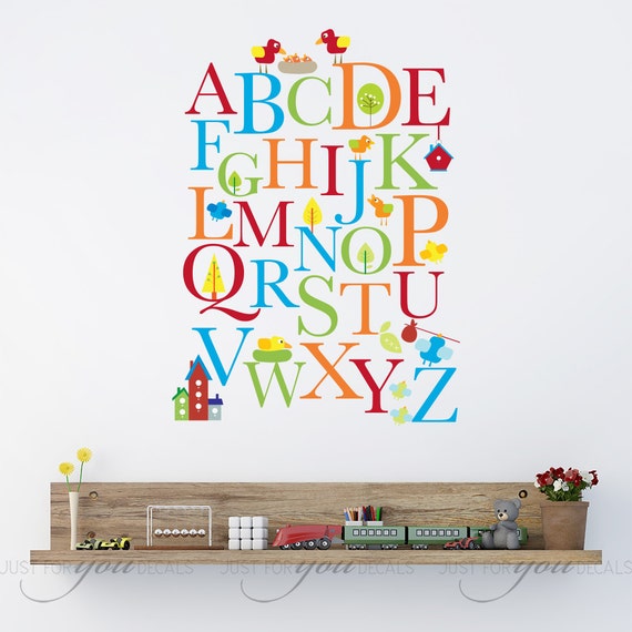 Alphabet Nursery Wall Decal Playroom Wall Decal