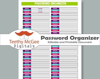 Password keeper | Etsy