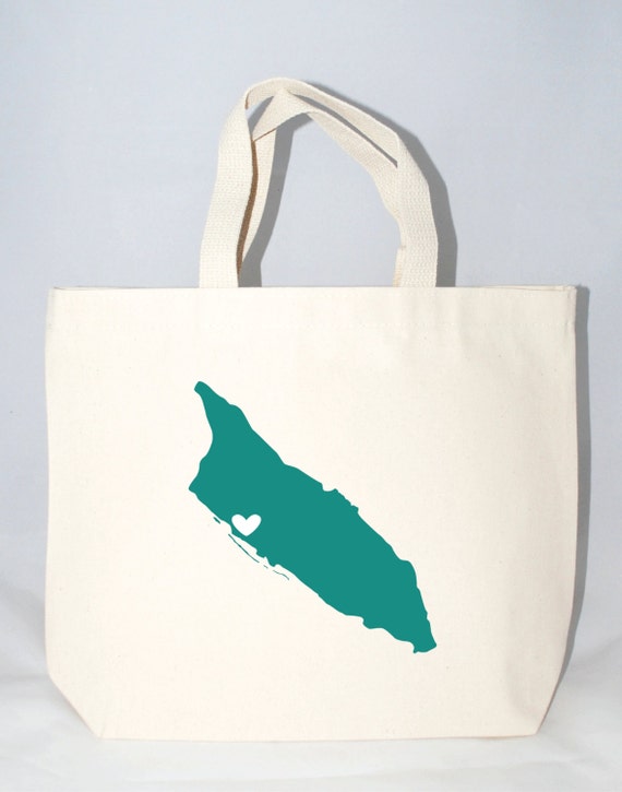 Aruba Tote Bag Custom State Screen Printed Canvas Bags For Wedding ...