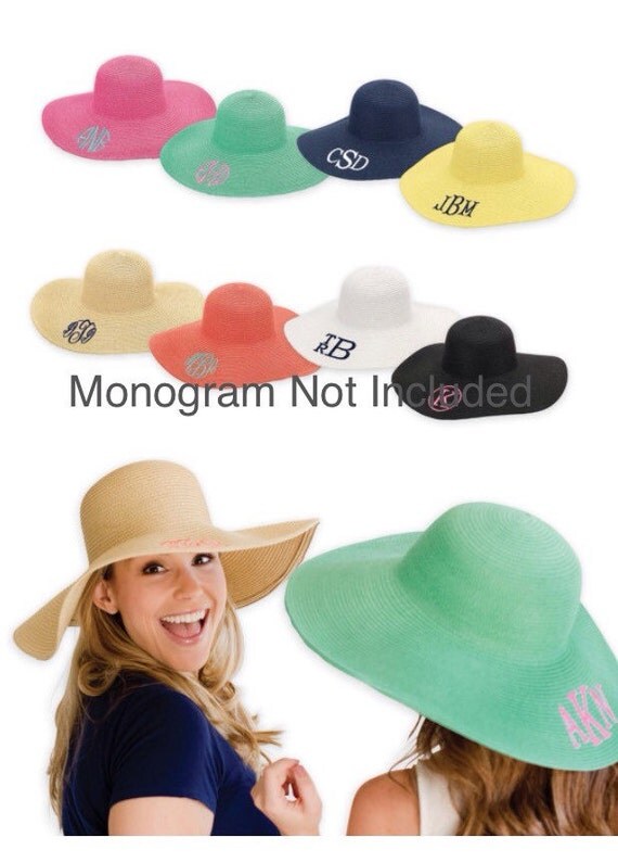 Items similar to Floppy Hat Embroidery Blank Summer Sun Hat Polyester
