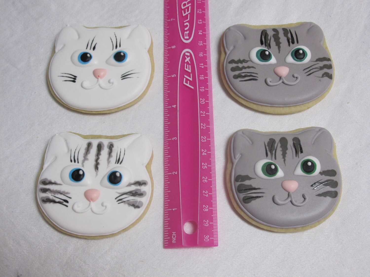 Cat Face Kitten Face Sugar Cookies Cat Cookies Kitten