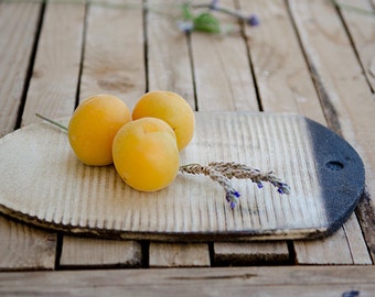 Ceramic cheese board, ceramic serving utensils, black and white pottery, rustic ceramics, ceramics and pottery, made for order